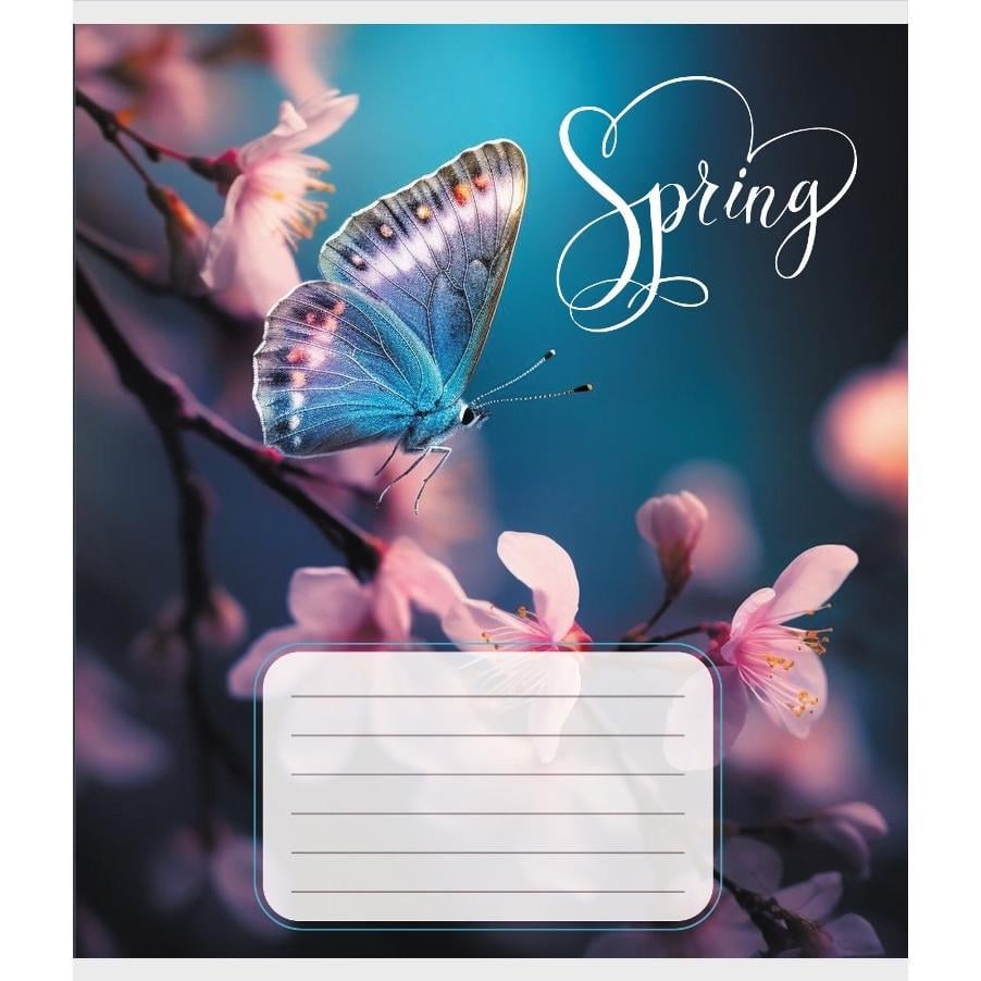 Шкільний зошит Метелик весною 018-530216K-2 в клітинку 18 аркушів (RLT55208)