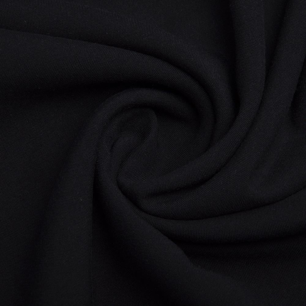 Ткань вискоза плательная штапель Дороти Черный (25300)