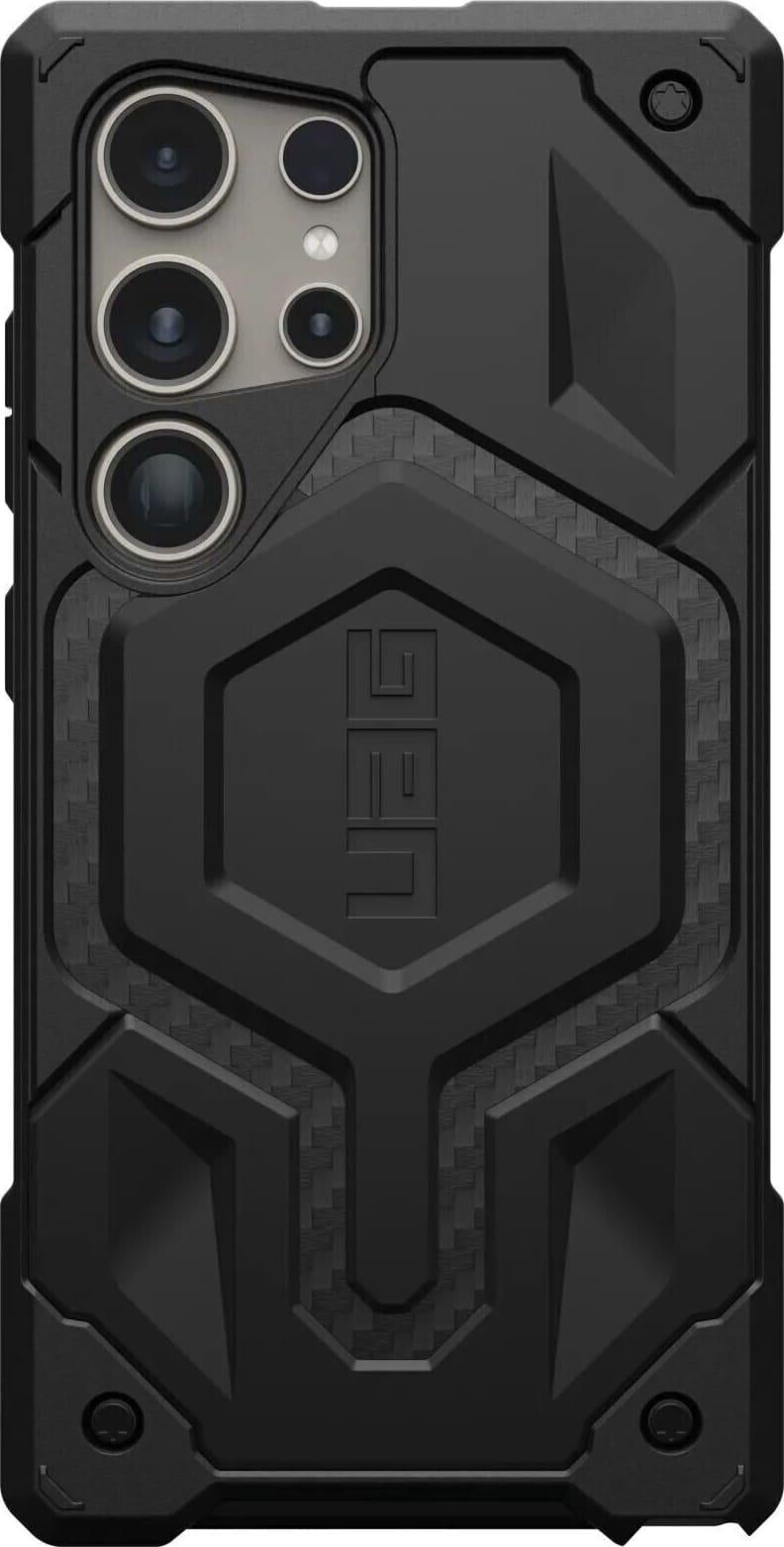 Чехол противоударный UAG Monarch для Samsung Galaxy S24 Ultra 6,8" Carbon Fiber (214415114242)