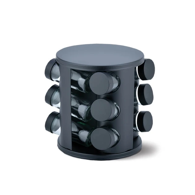 Набор для специй Maestro MR-1725-BLACK на вращающейся подставке 12 пр. (2667760798)