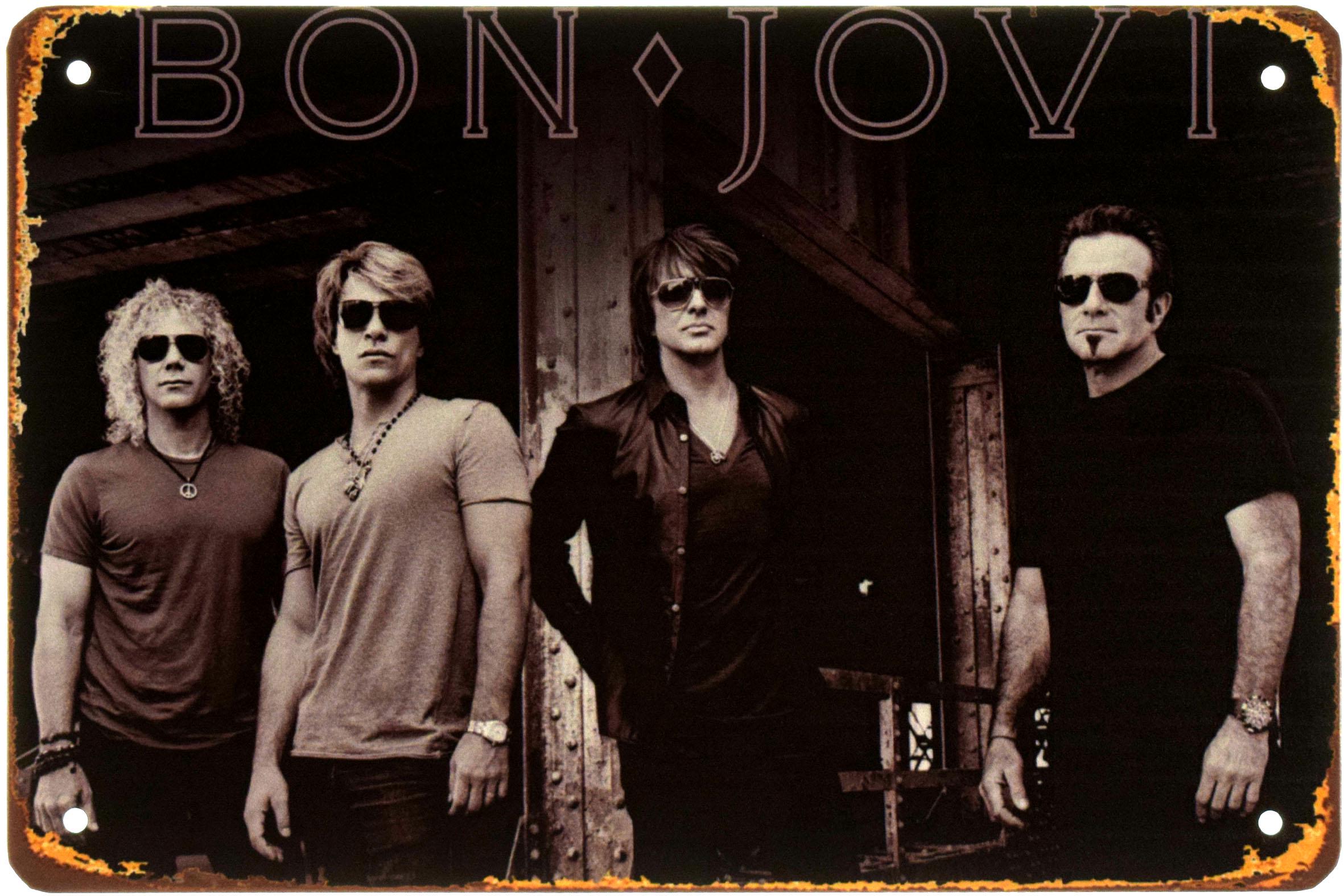 Табличка металлическая Бон Джови/Bon Jovi 20x30 см Табличка металлическая Бон Джови/Bon Jovi 20x30 см