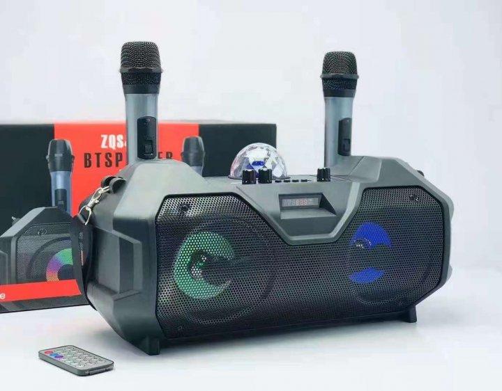 Акустическая система XPRO ZQS4240 аккумуляторная USB/SD/FM радио/Bluetooth/2 радиомикрофона/ДУ Черный (AM-3200)