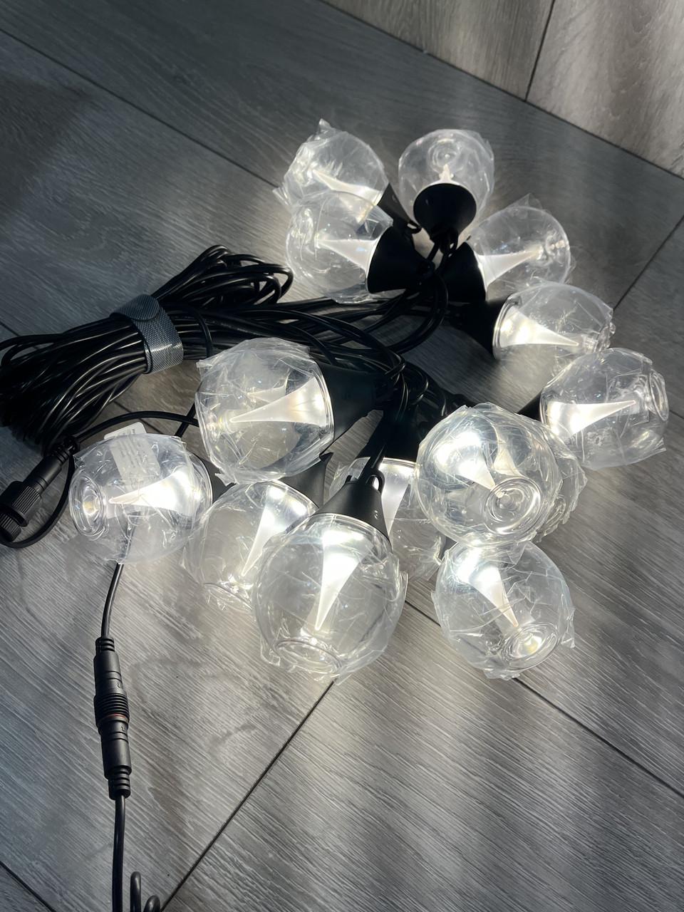 Гирлянда Govee Outdoor Clear Bulb String Lights 48 ft RGBWIC с 15 диммированными лампами IP67 - фото 7
