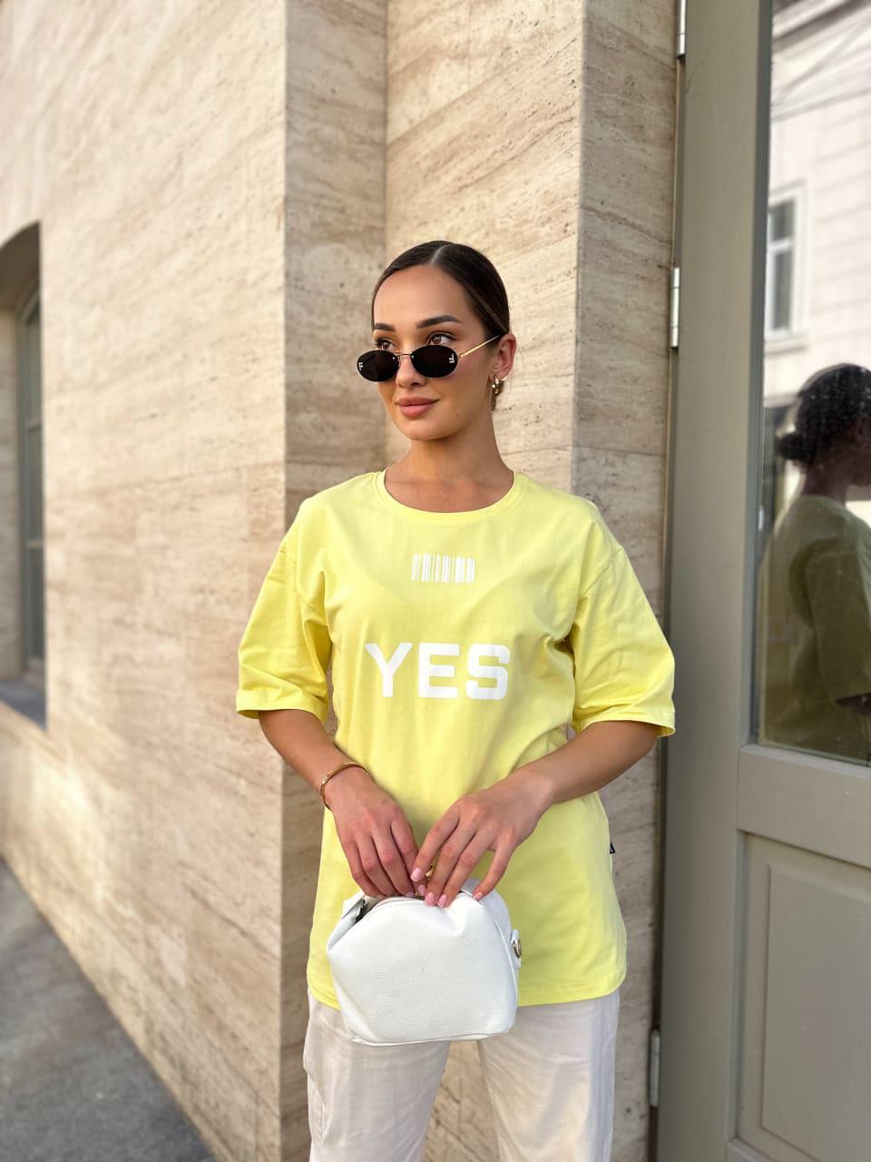 Футболка женская YES NO М156 S Лимонный (140-1-60)