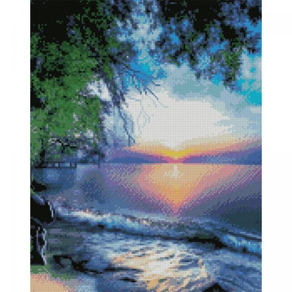 Алмазная картина Идейка Закат на океане 40х50 см (FA20201-mt)