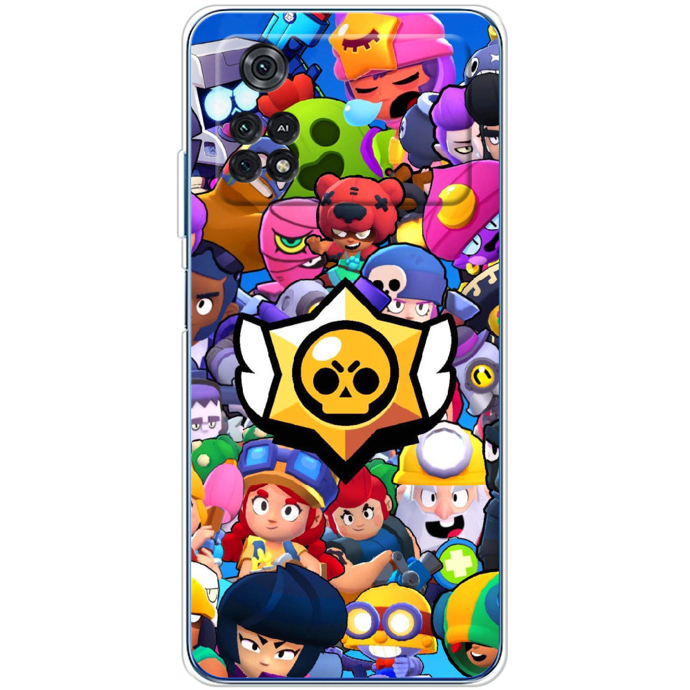 Чехол BoxFace Poco M4 Pro 4G Brawl Stars Прозрачный силикон (44475-up2389-44475)