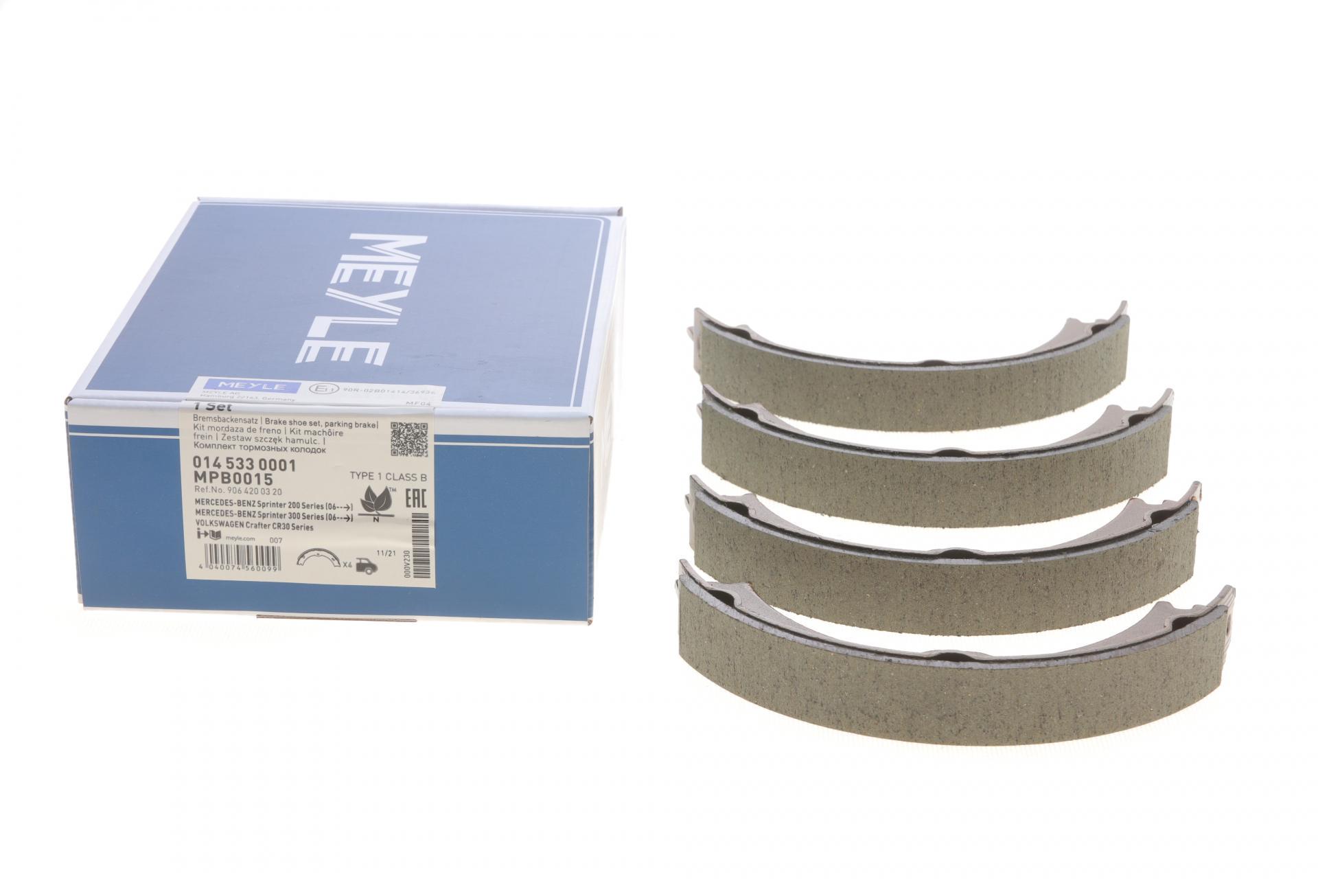 Колодки ручника Meyle 014 533 0001 MB Sprinter/VW Crafter 06-180x25