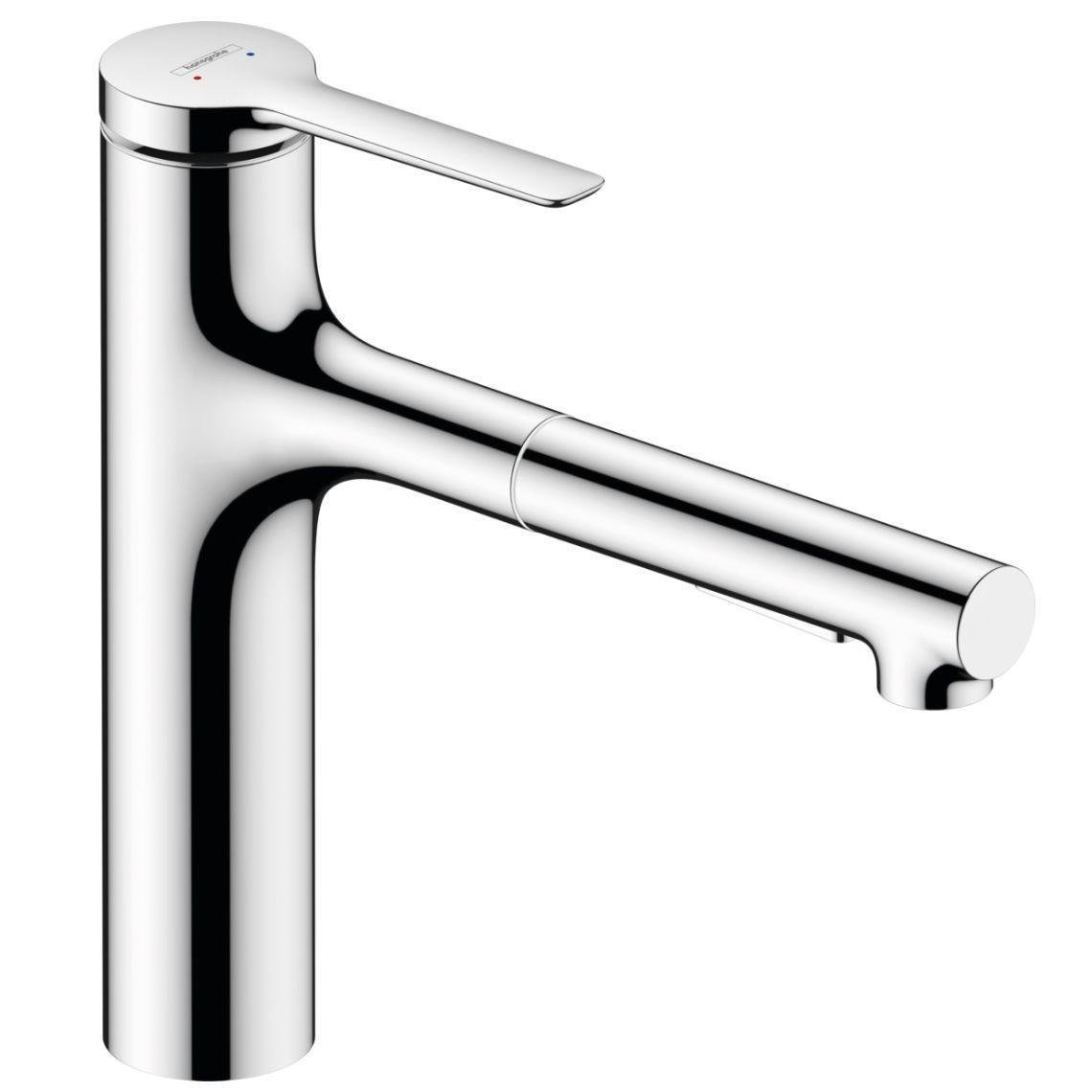 Смеситель кухонный Hansgrohe Zesis M33 160 2jet с вытяжным изливом sBox Lite Chrome (74804000)