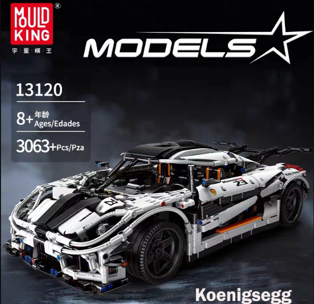 Конструктор автомобиля Mould King Koenigsegg One:1 на 3063 деталей (1801953663) - фото 6