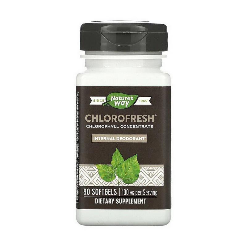 Хлорофил Nature's Way Chlorofresh Concentrate 50 мг 90 капсул (00000036015)