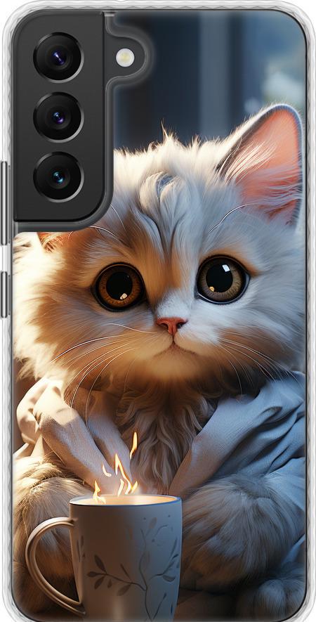 Чехол на Samsung Galaxy S22 White cat (5646pc-2494-42517)