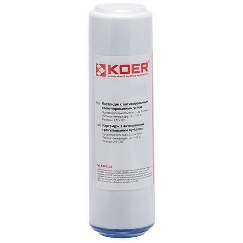 Картридж угольный KOER KV-04-2510 SlimLine 10" 2,5"х10" 64х254 мм (KR5540)