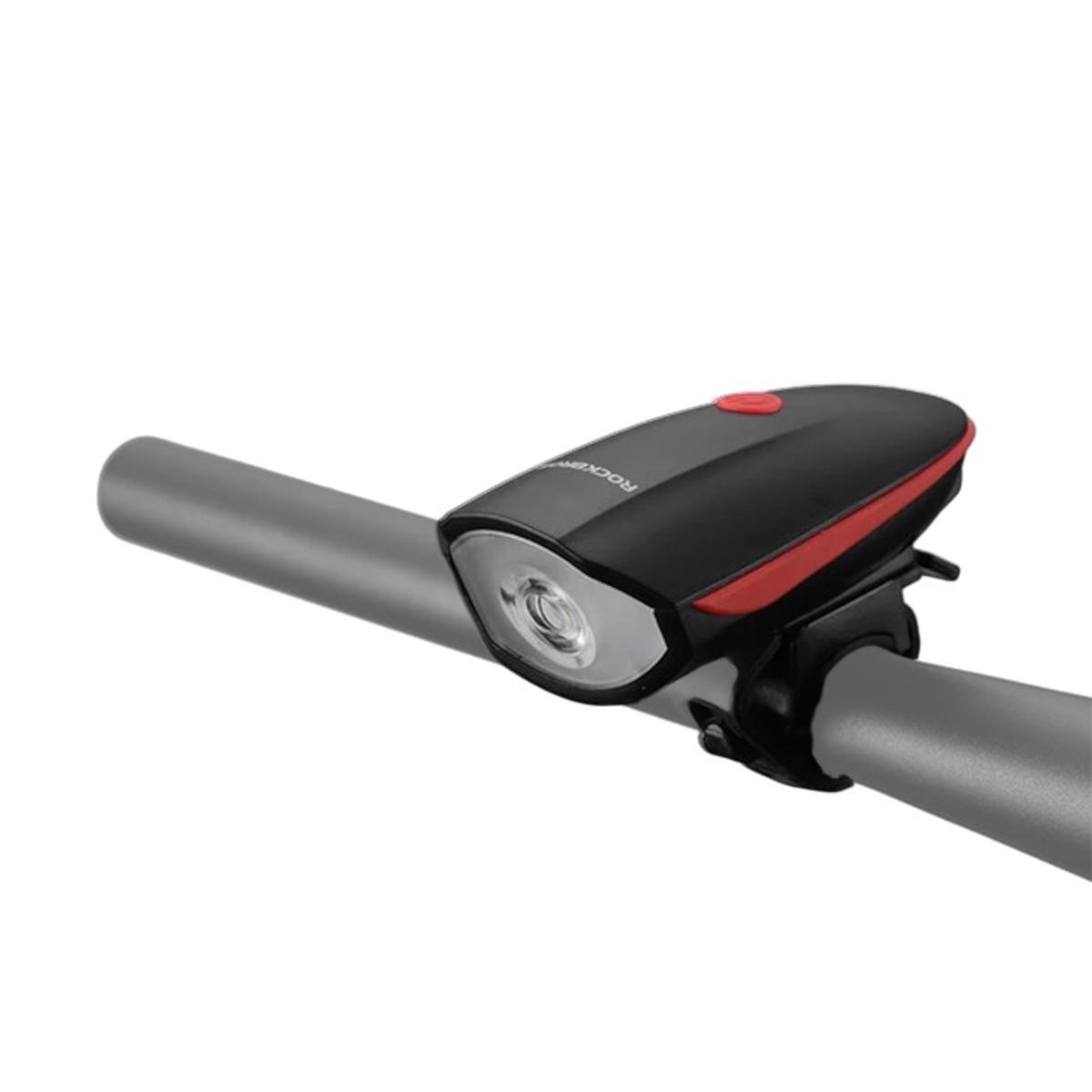 Фонарь велосипедный ROCKBROS R-7588 с сигналом 250 люменов Черный/Черный (RB-7588-1236)