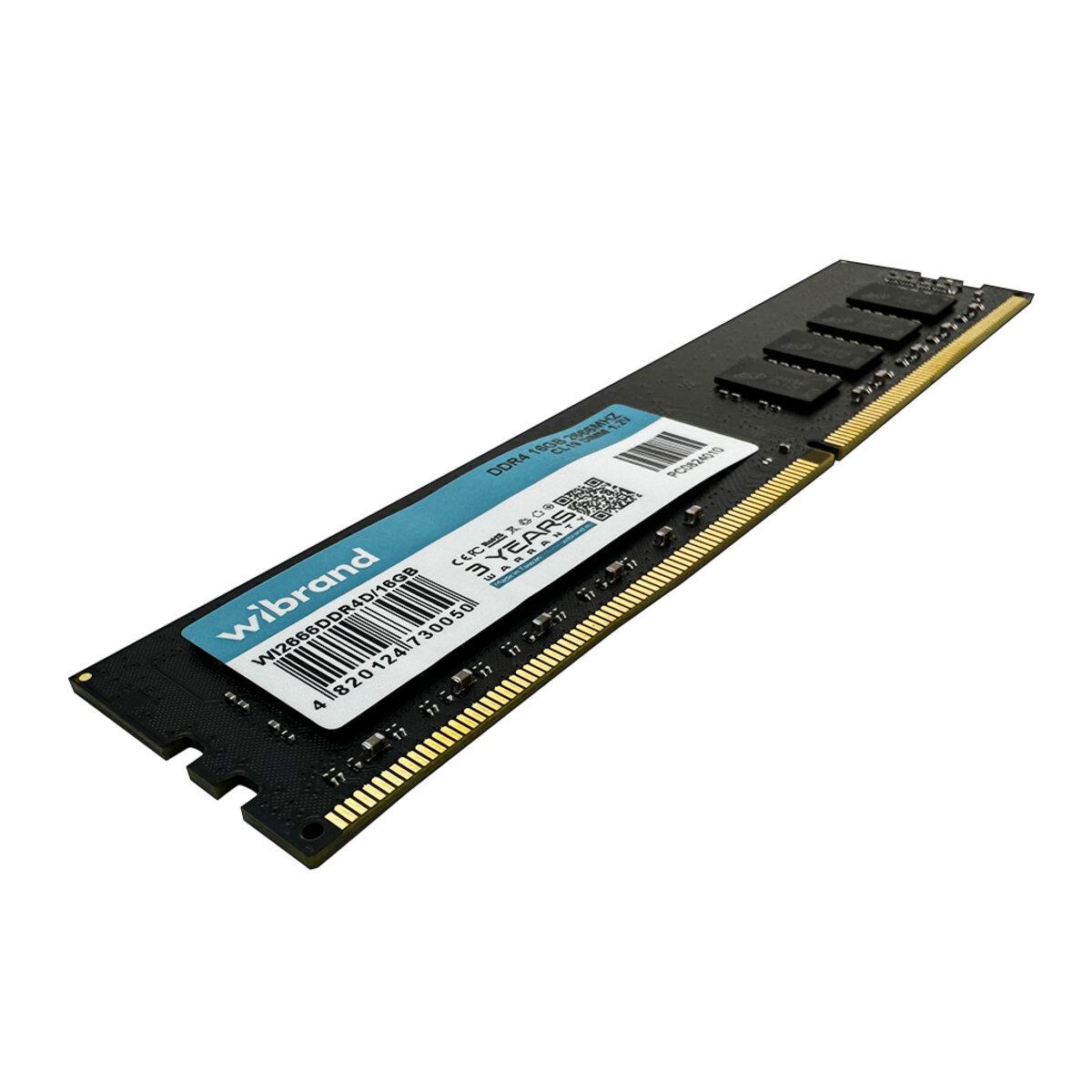 Оперативна пам'ять Wibrand 16 Gb DDR4 2666MHz CL19 WI2666DDR4D 16 Gb (611091) - фото 2