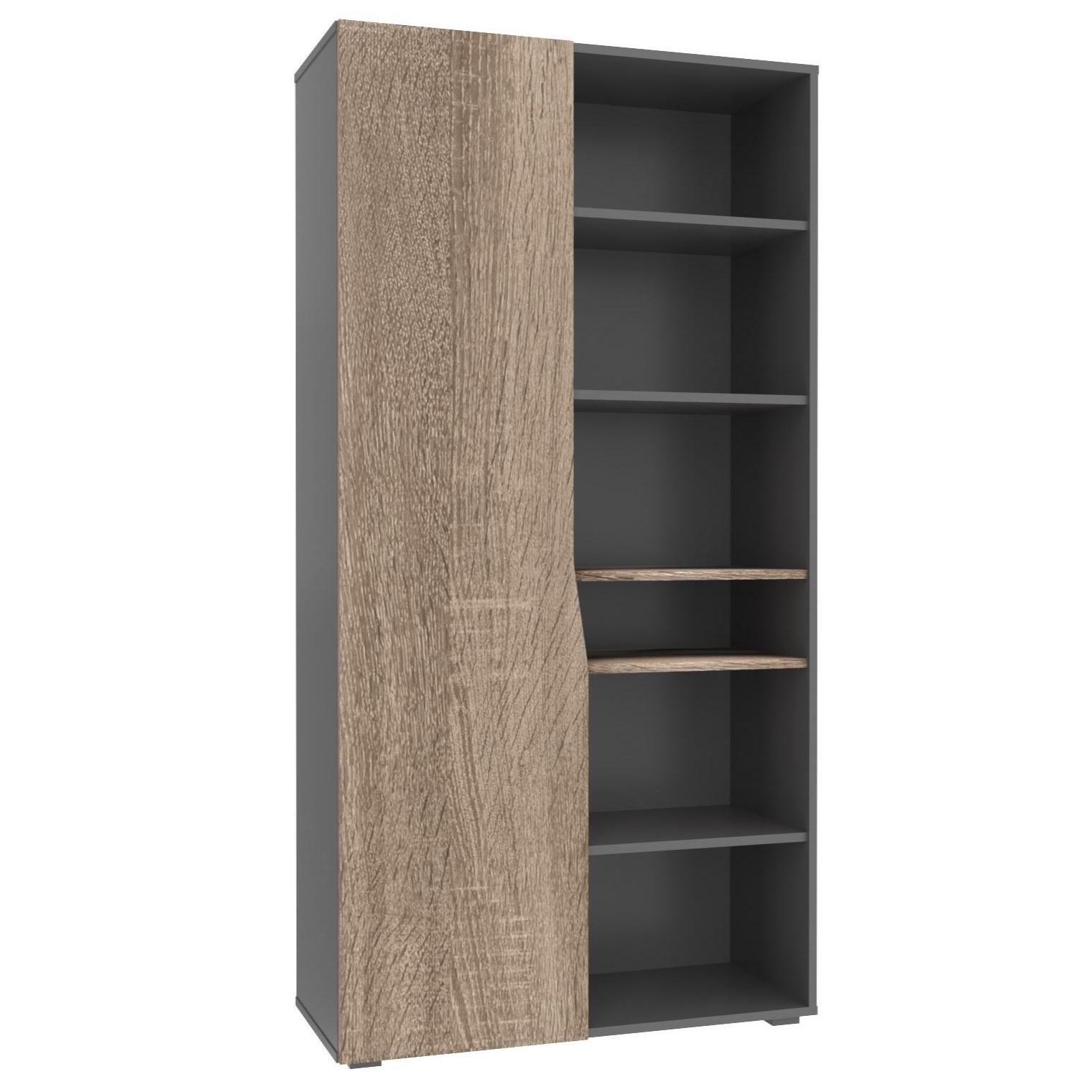Шкаф с открытыми полками Connect A левый Дуб Сонома/Трюфель/Антрацит (8057721)