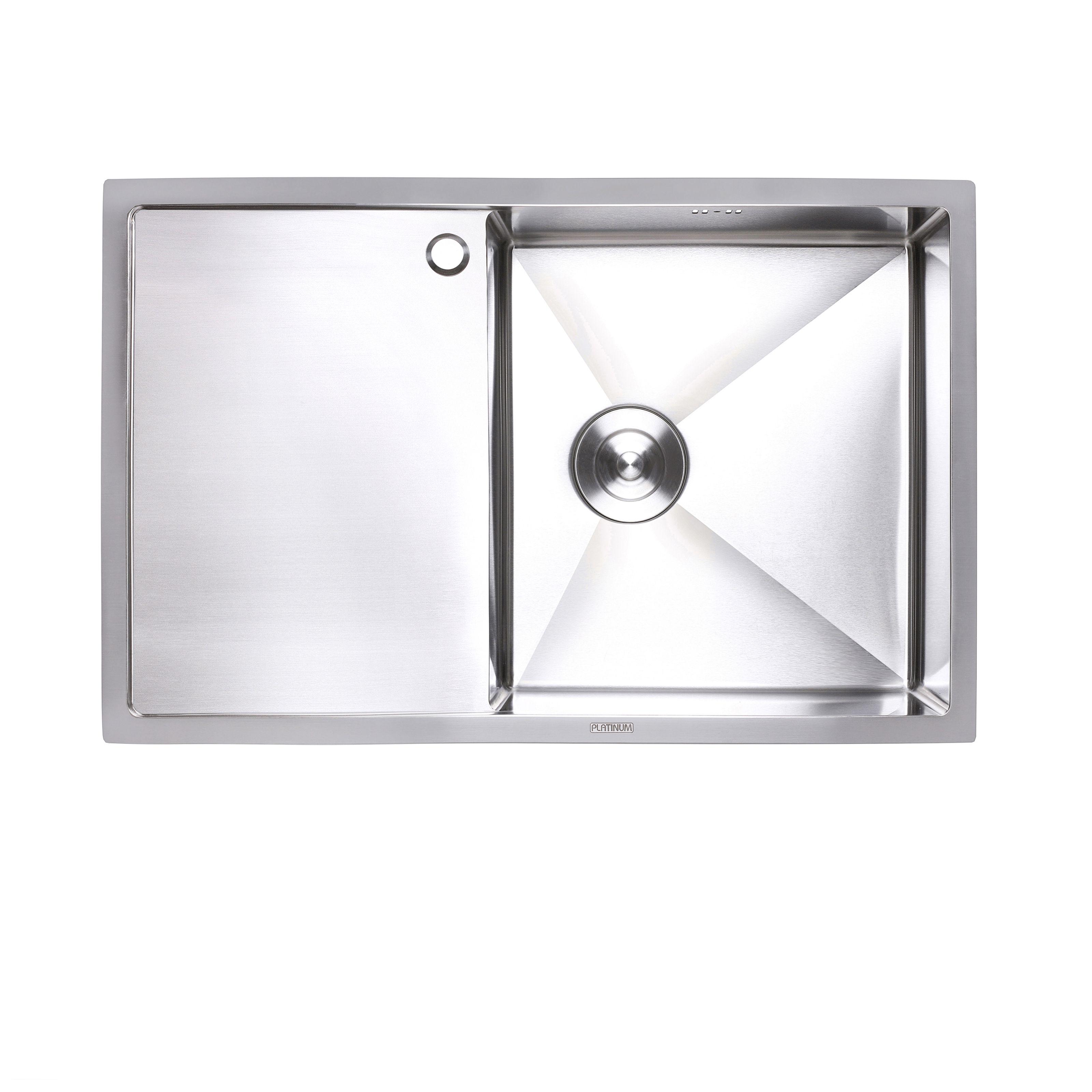 Мойка кухонная Platinum PLS-A31253 прямоугольная из нержавеющей стали 780x500 мм (152462)