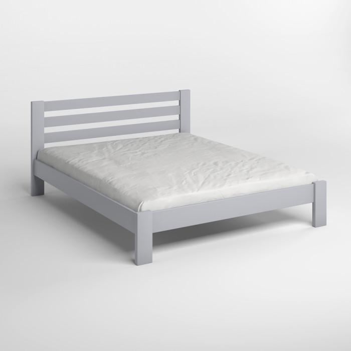 Ліжко двоспальне MebiGrand Колумбія 140х200 см Світло-сірий (26577210)