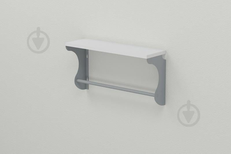 Полка настенная Ferrum-decor Юзиби 270x500x150 металл Серый ДСП Белое 16 мм (UZI0015)