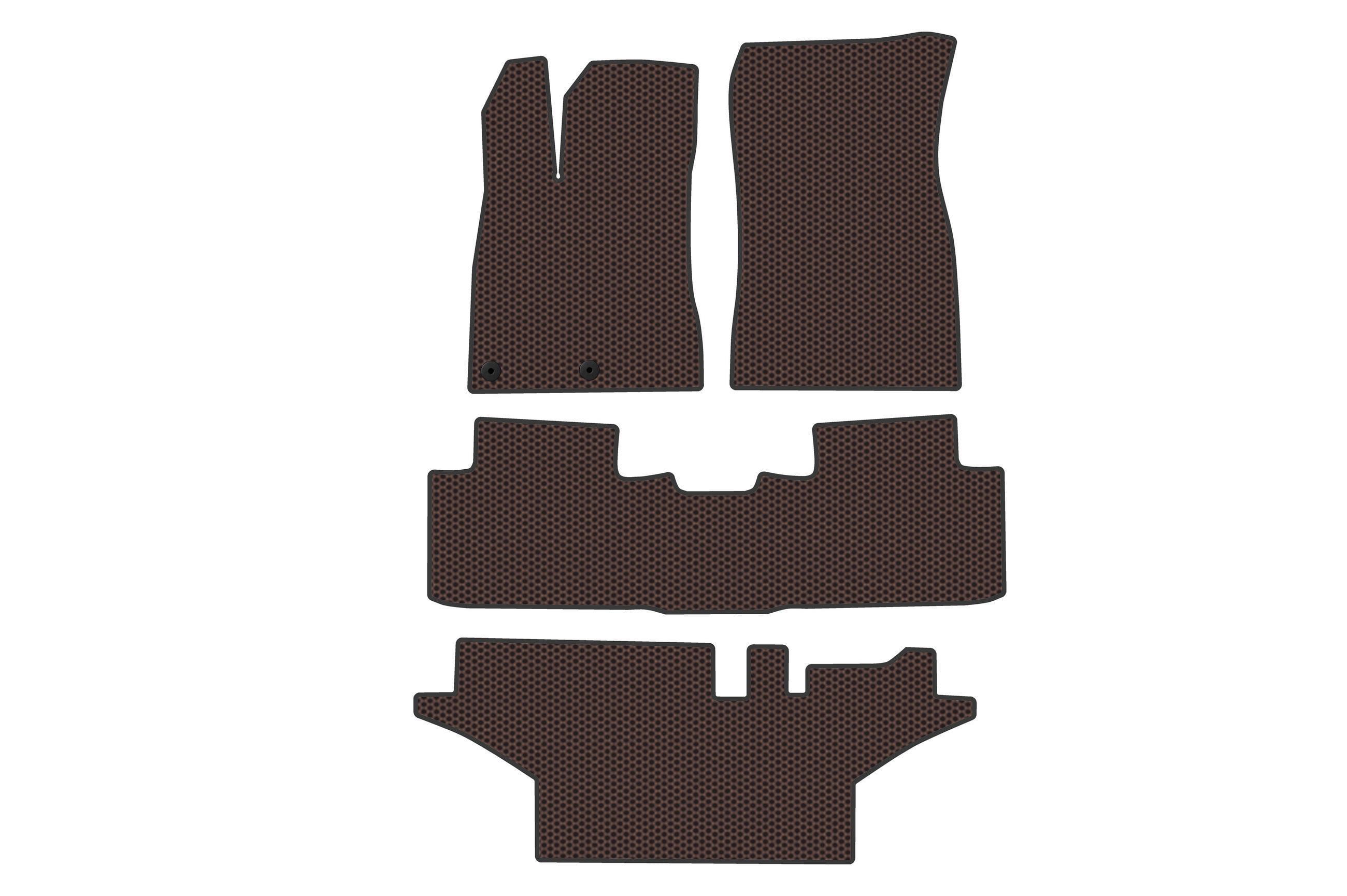 Килимки гумові Digital Designs Carsuit 3 ряди для Peugeot 5008 2024- р. Коричневий (187078)