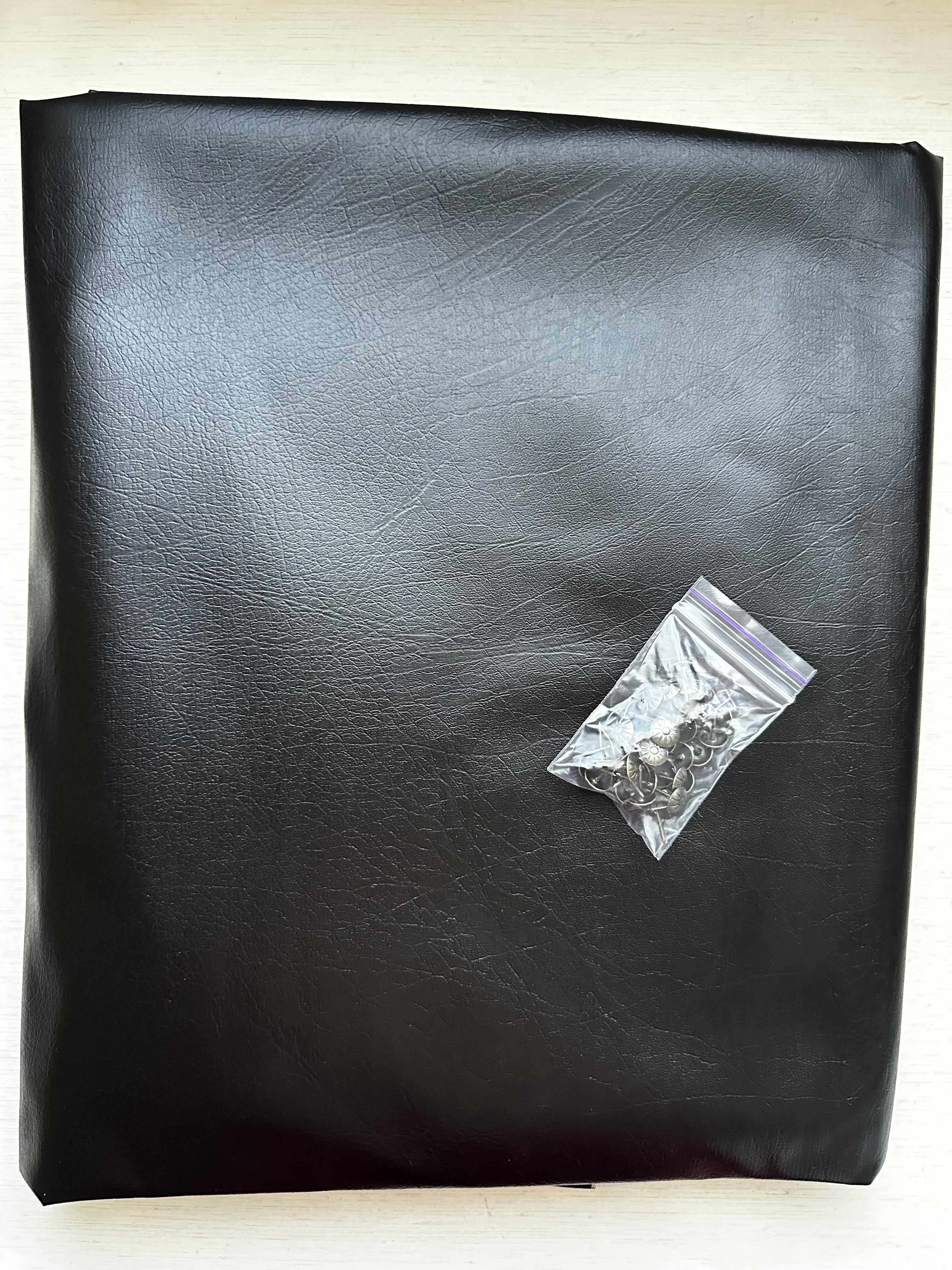 Комплект дверной обивки гладкая Элеганс 200х100 см Черный