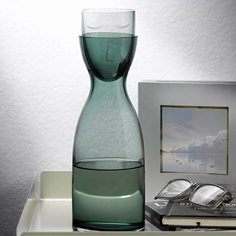 Графин Mr&Mrs Nude Glass кришталевий з чашкою 700 мл Green - фото 2 Графин Mr&Mrs Nude Glass кришталевий з чашкою 700 мл Green - фото 2