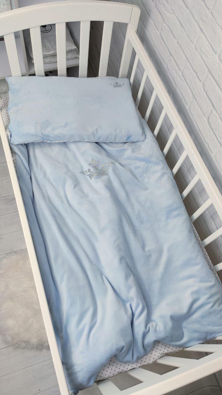 Комплект постельного белья Велюр Корона детский Кремовый - фото 2