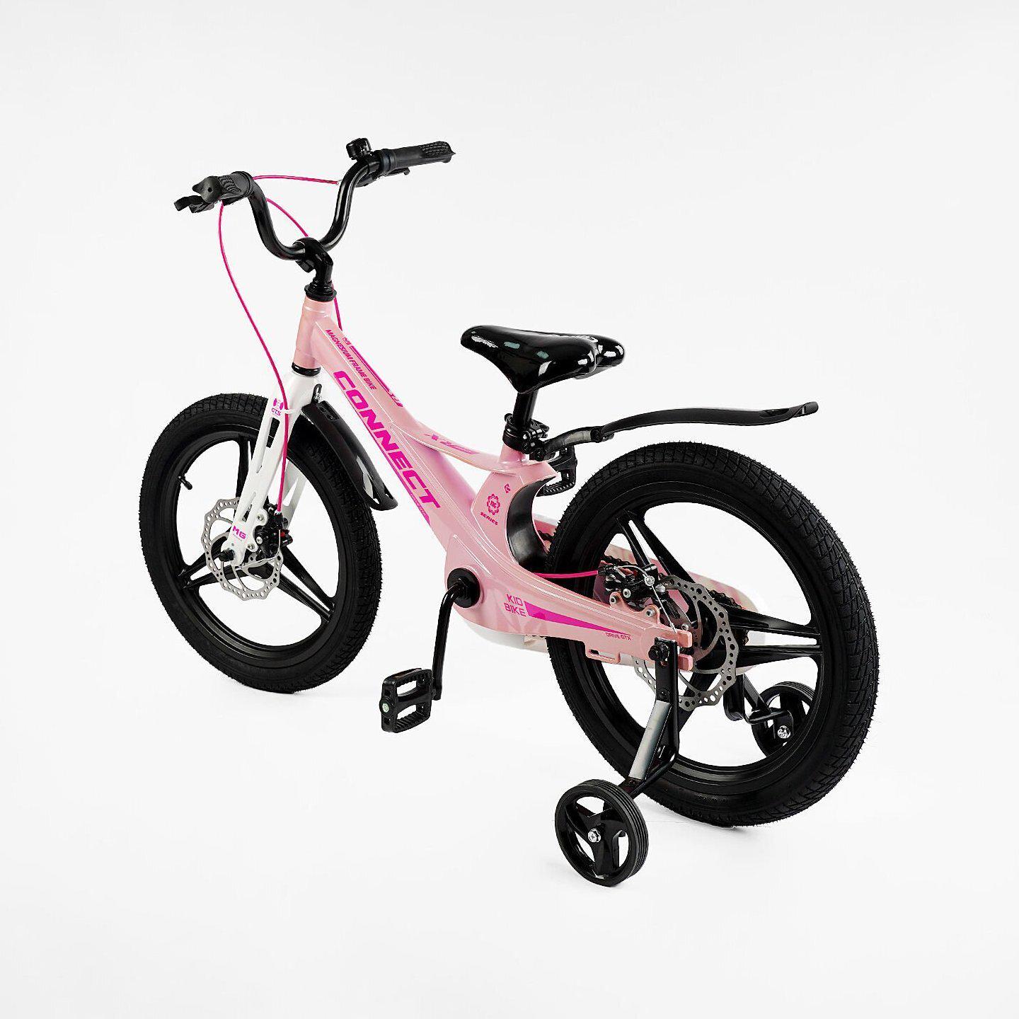 Велосипед двоколісний Corso Connect 18" дитячий магнієвий Рожевий - фото 3 Велосипед двоколісний Corso Connect 18" дитячий магнієвий Рожевий - фото 3