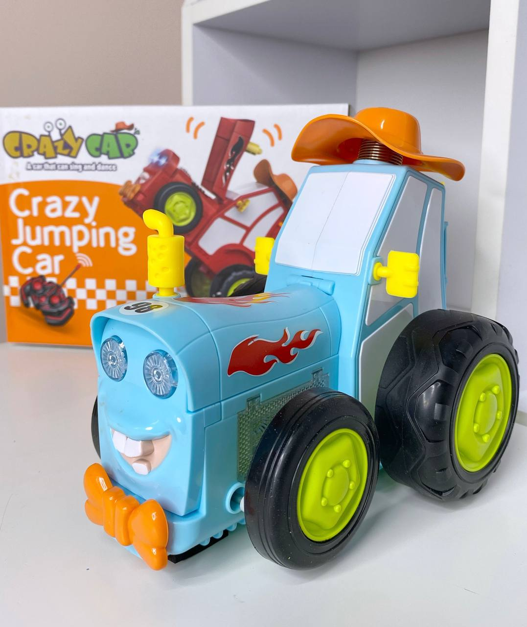 Радиоуправляемый музыкальный трактор Crazy Jumping Car 2101А Безумный трактор Голубой (2303396923)