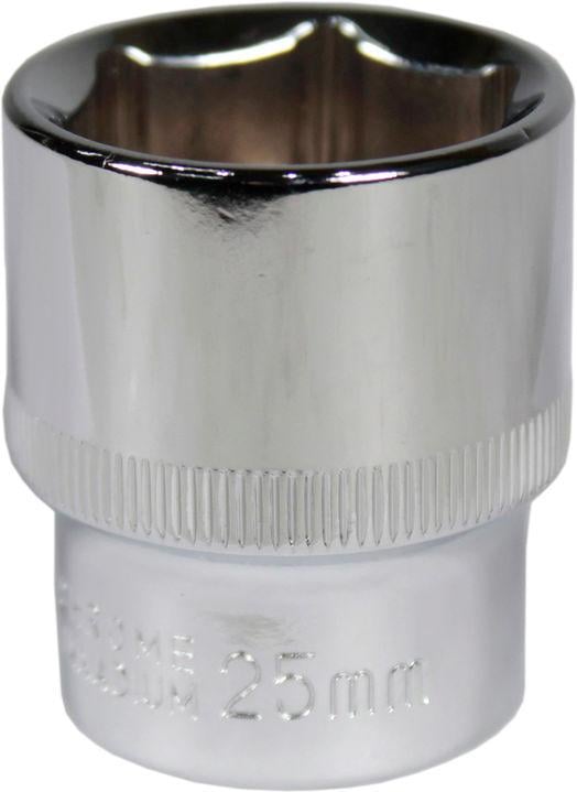 Головка торцева низька шестигранна Intertool 1/2 25 мм Хром ванадіум (ET-0025)