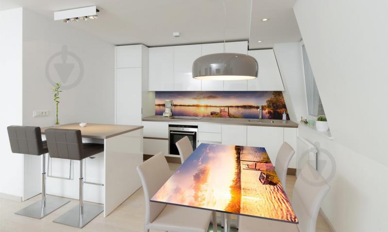 Наклейка виниловая на стол Zatarga «Рассвет над рекой» 650х1200 мм Z180477/1st