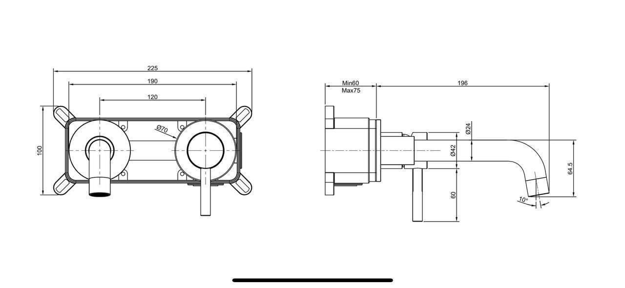 Змішувач для умивальника Perla SMART PSS7703B Чорний (2529486233) - фото 2