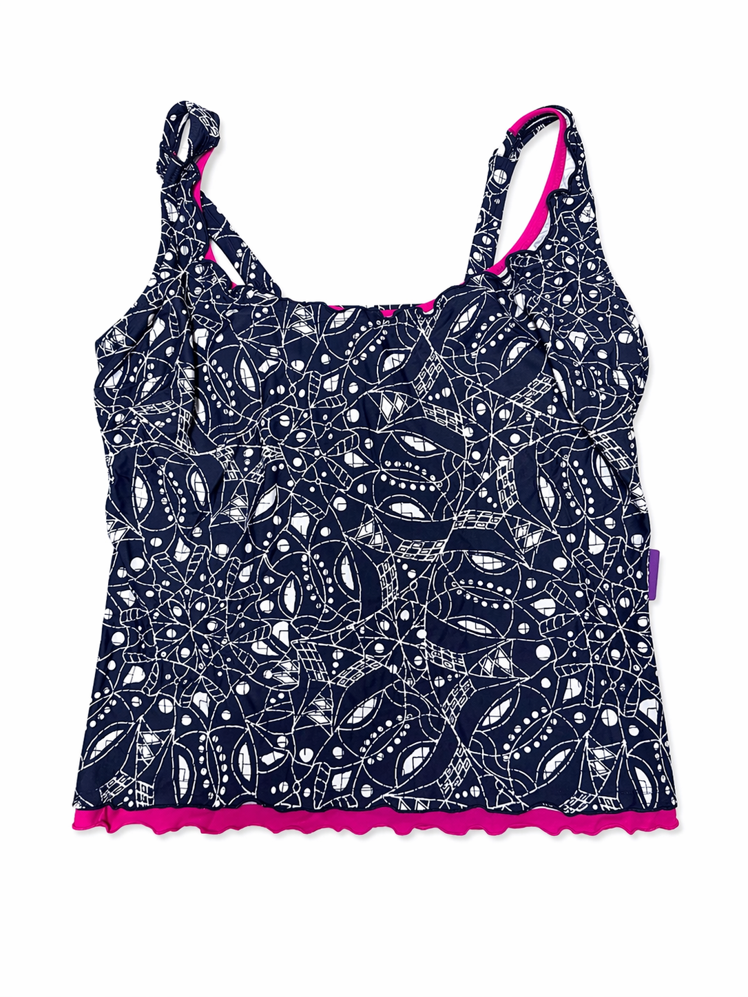 Купальный топ принт 46D Синий (49862)