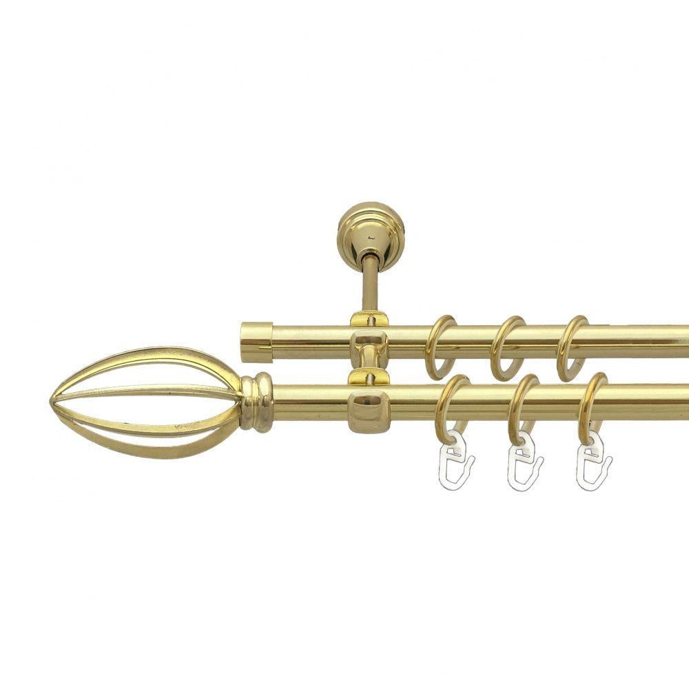 Карниз Orvit Пантеон дворядний гладкий 16\16 мм 160 см Золотий (00-00014267)