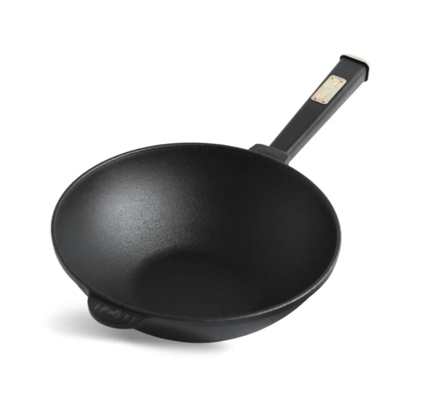 Сковорода чугунная Brizoll WOK с ручкой 2,8 л 26 см