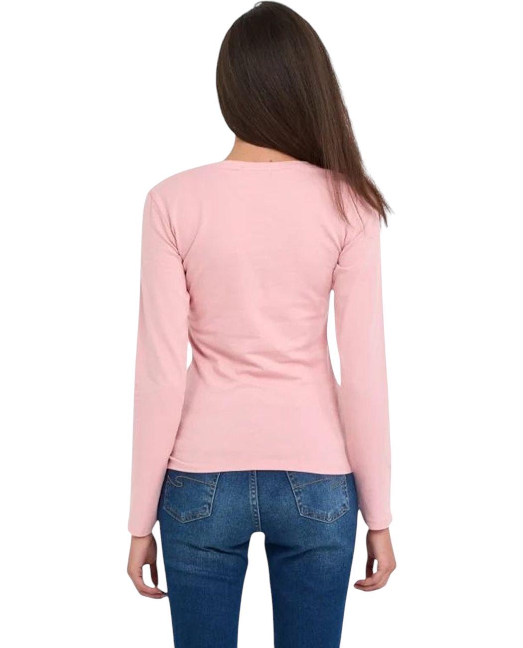 Футболка з довгим рукавом жіноча Lee Cooper 20196176.PA2 XL Рожевий (5942723123176) - фото 2