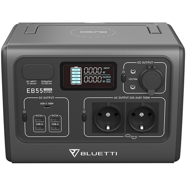 Зарядна станція BLUETTI EB55 Portable Power Station 537 Вт/год (18904030) - фото 2