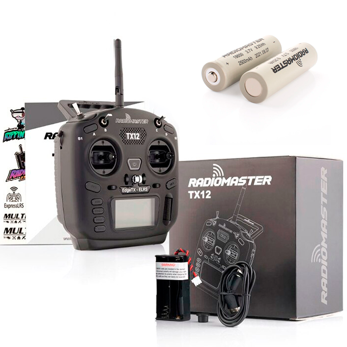 Пульт Radiomaster TX12 MKII ELRS M2 з акумуляторами 18650 Radiomaster 2x2500 мАг Пульт Radiomaster TX12 MKII ELRS M2 з акумуляторами 18650 Radiomaster 2x2500 мАг