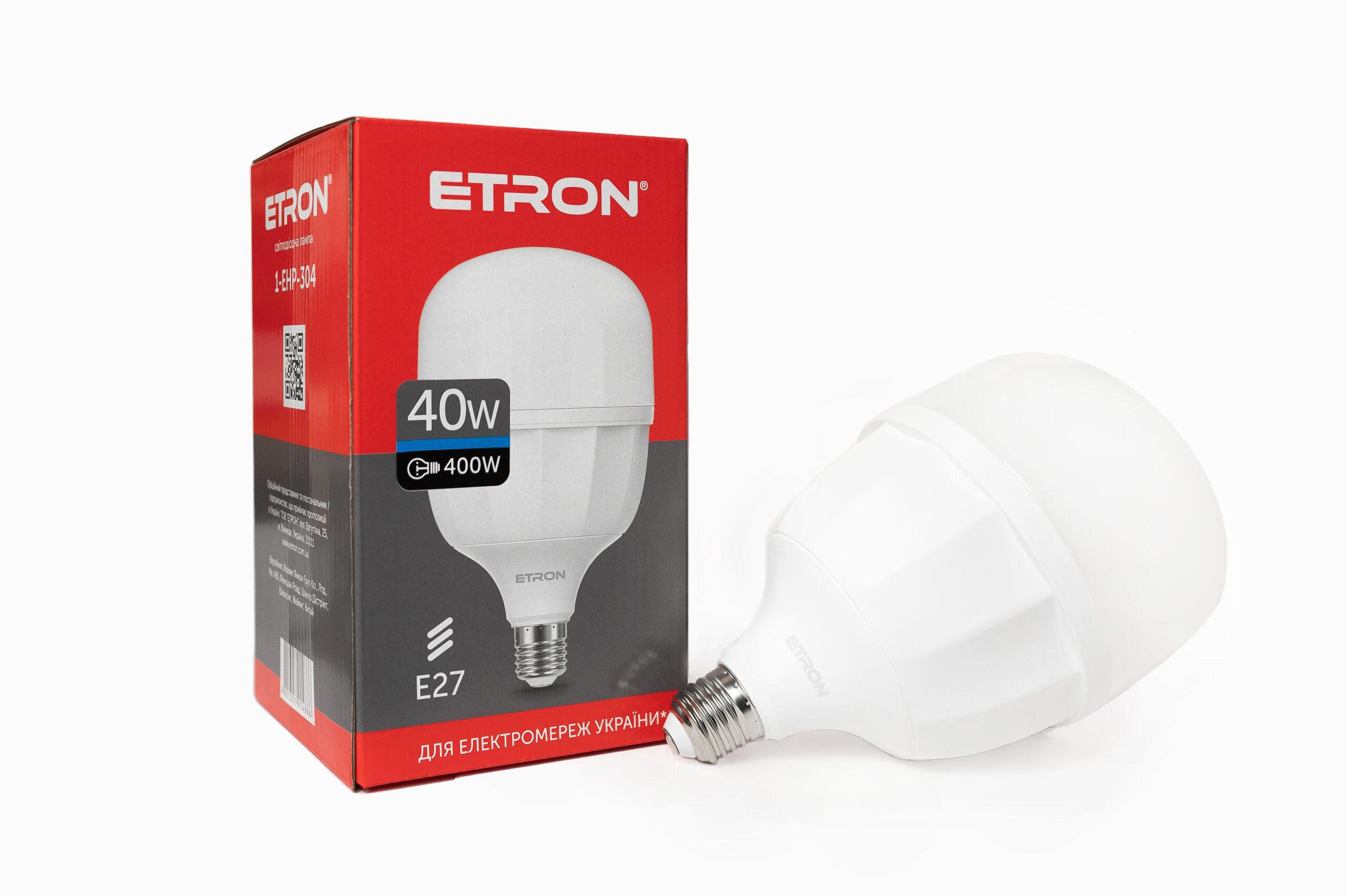 Лампа LED Etron High Power 1-EHP-304 T120 40 Вт 6500 K 220 В E27