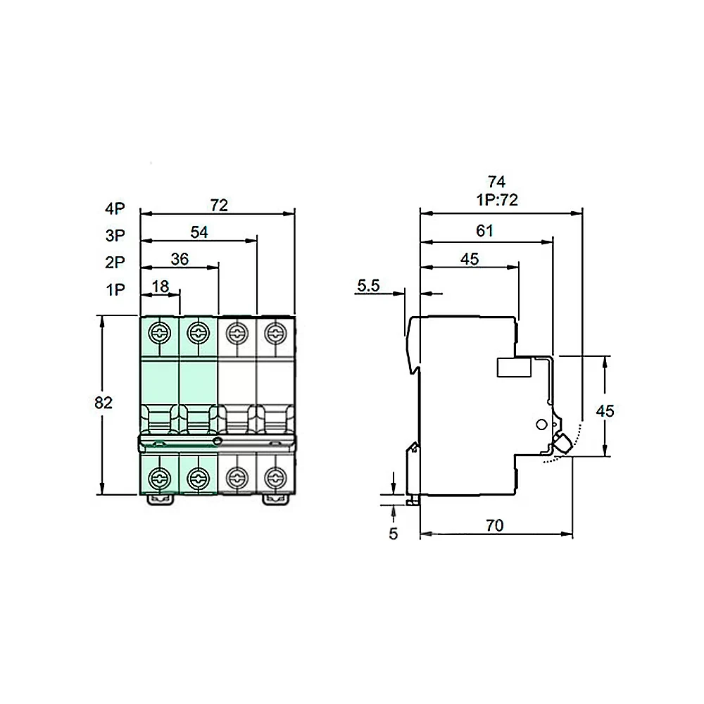 Автоматичний вимикач Schneider 2P 63 A C Easy9 (EZ9F34263) - фото 2