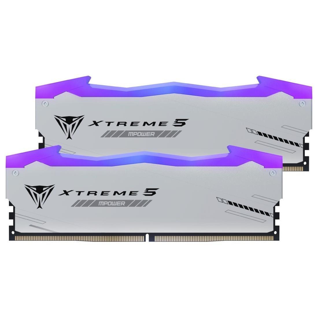 Оперативная память с подсветкой Patriot Viper Xtreme 5 MPOWER RGB 32 Гб Kit DDR5 8000 MHz CL38 (PVXR532G80C38KM)