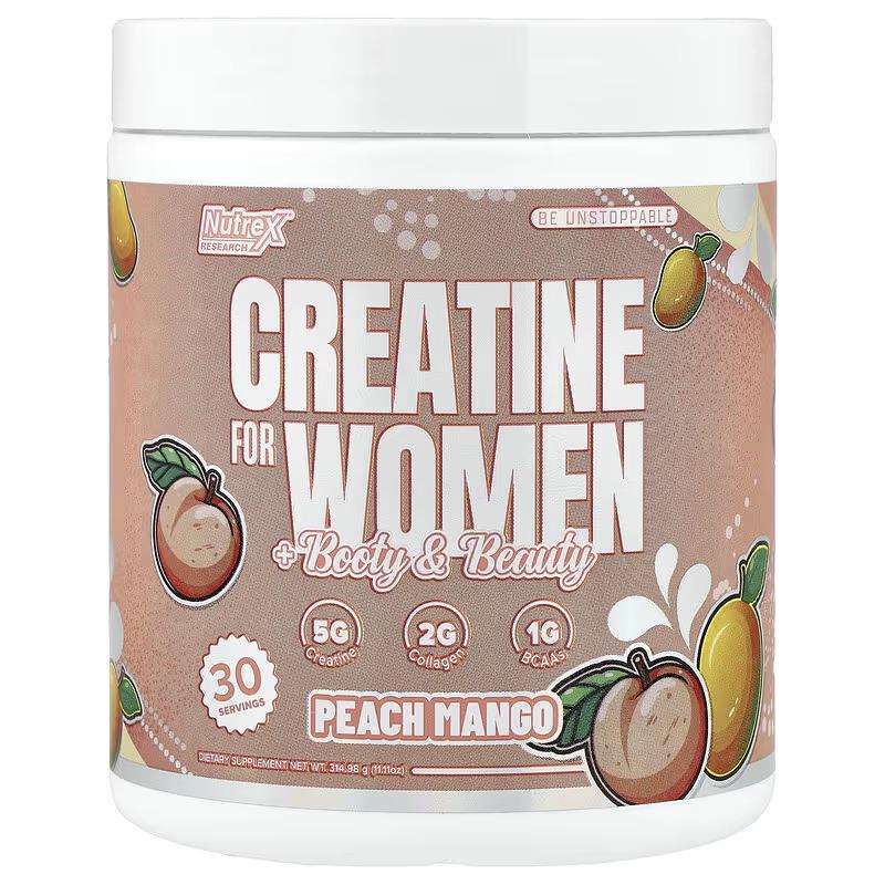 Креатин для женщин Nutrex Creatine for Women + Booty/Beauty Peach Mango 314,98 г