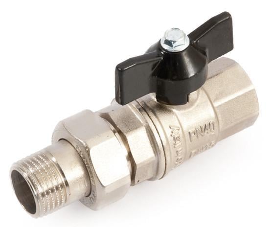 Кран кульовий з американкою General Fittings 7S00.M5 ВЗ 3/4" PN30 латунь
