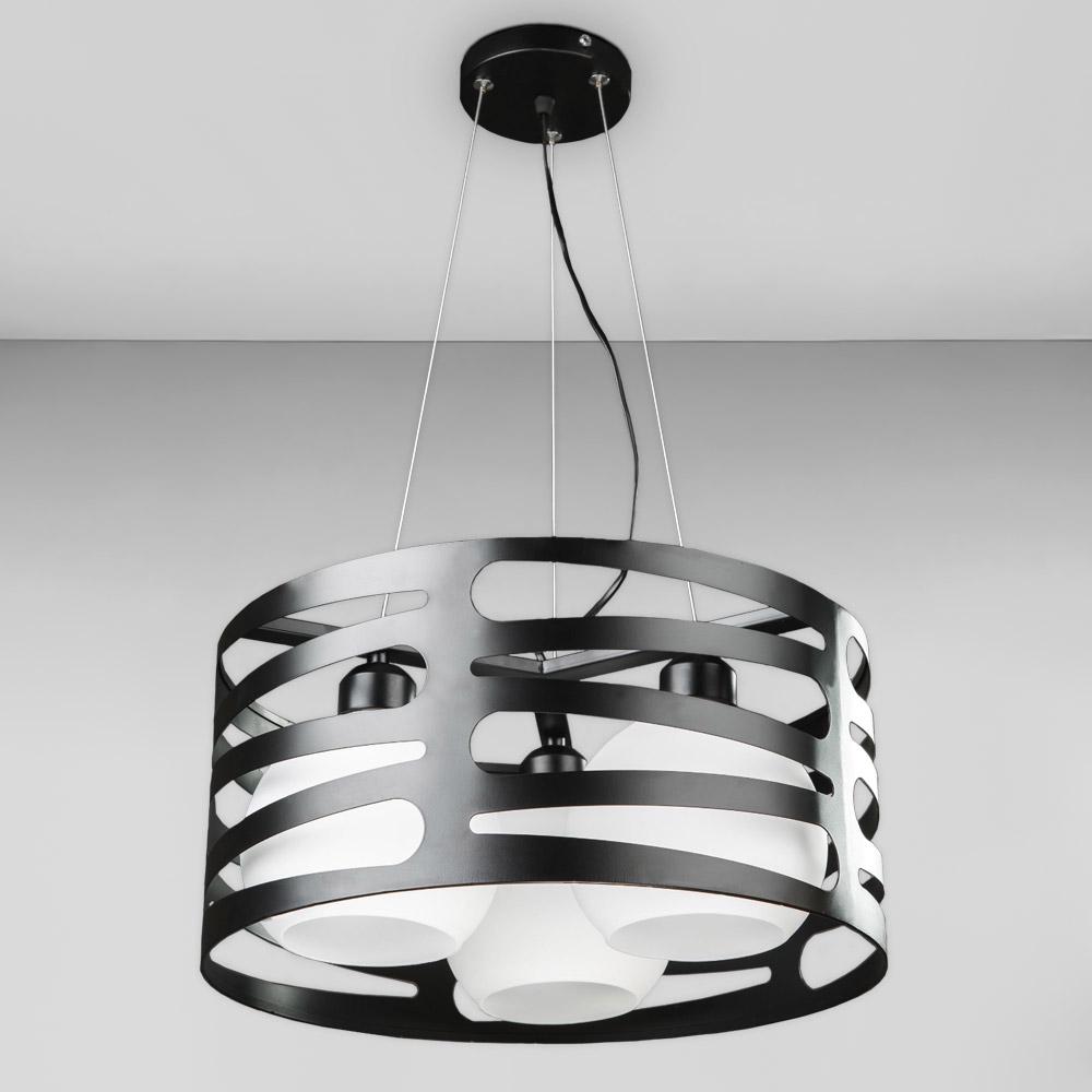 Люстра підвісна Light House DL-18479/3 Чорний/Білий