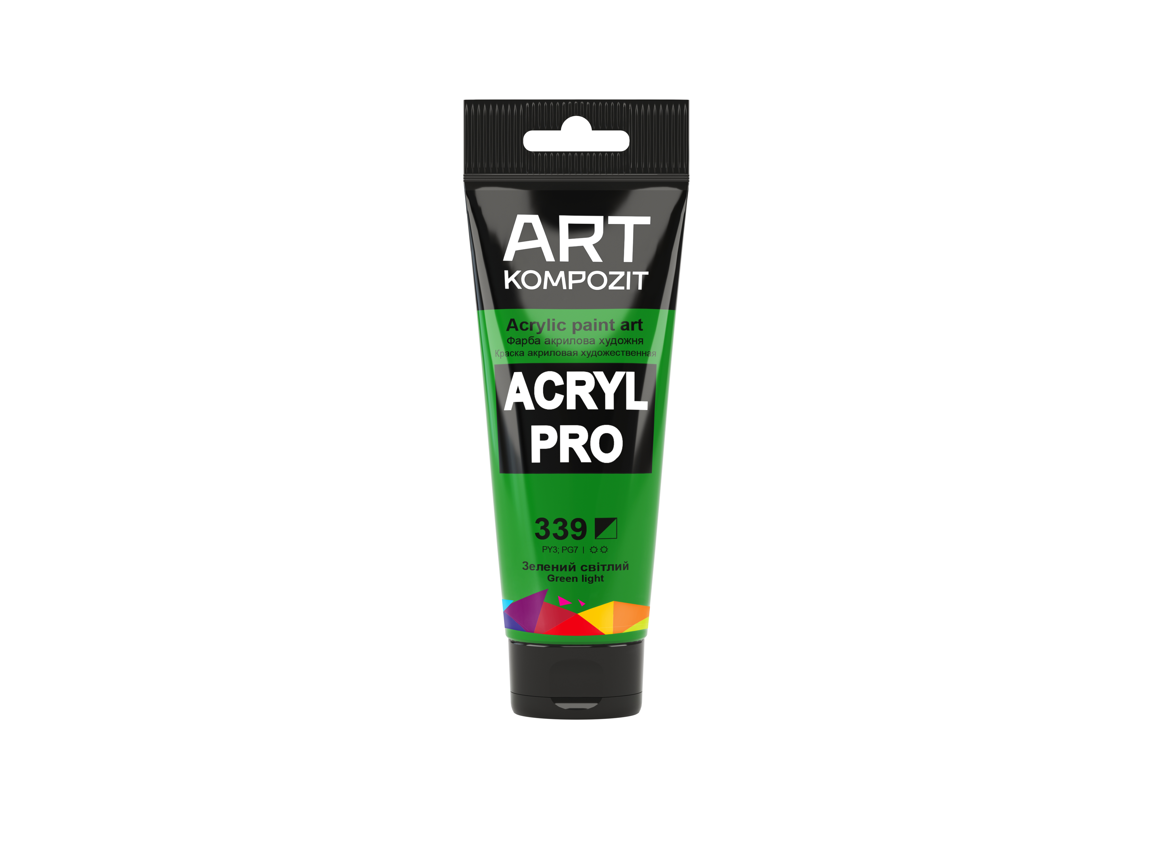 Краска художественная ART Kompozit Acryl PRO 339 Туба 0,75 мл Зеленый светлый