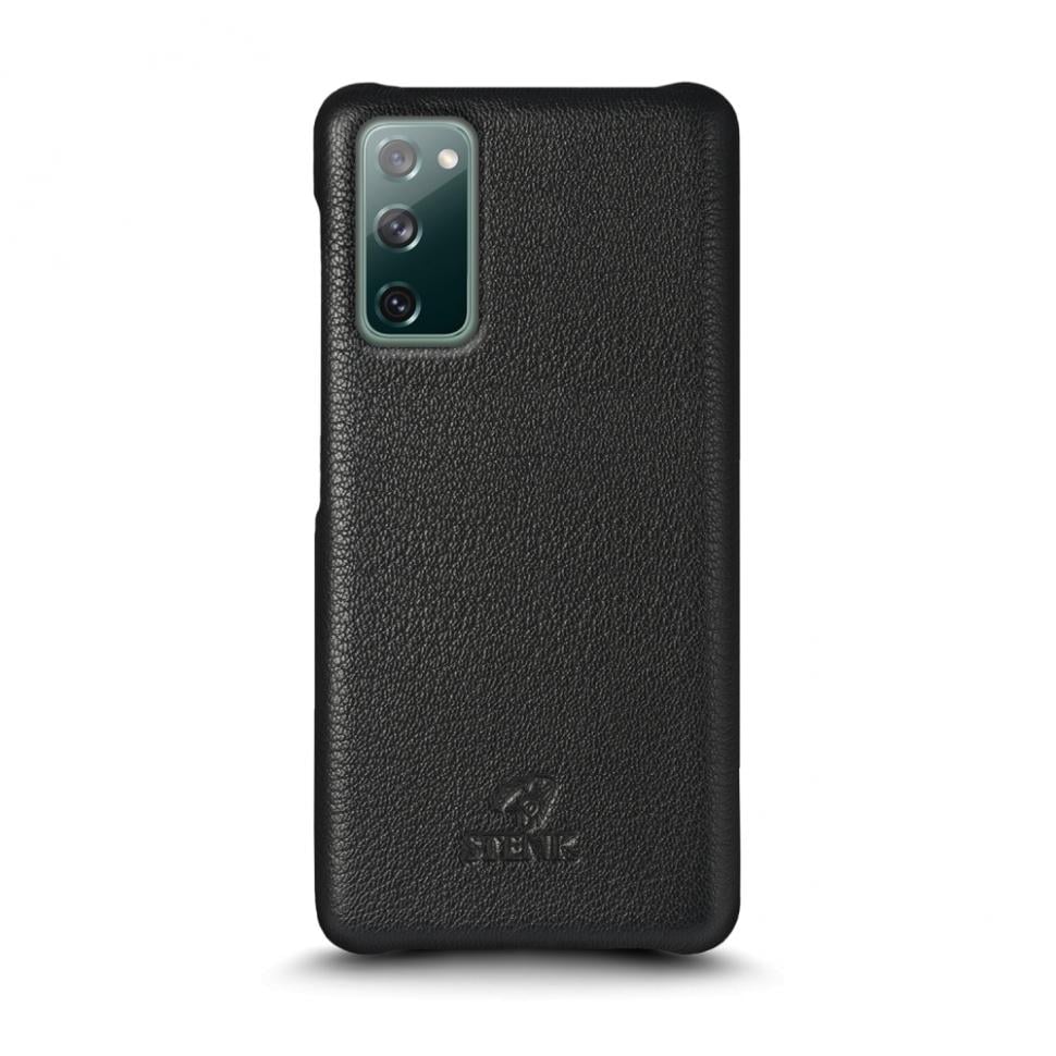 Кожаная накладка Stenk Cover для Samsung Galaxy S20 FE Черная (69445)