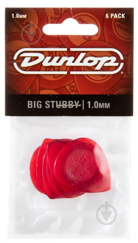 Медиаторы Dunlop 475P1.0 Big Stubby Player's Pack 1.0 mm (6 шт.) - фото 1