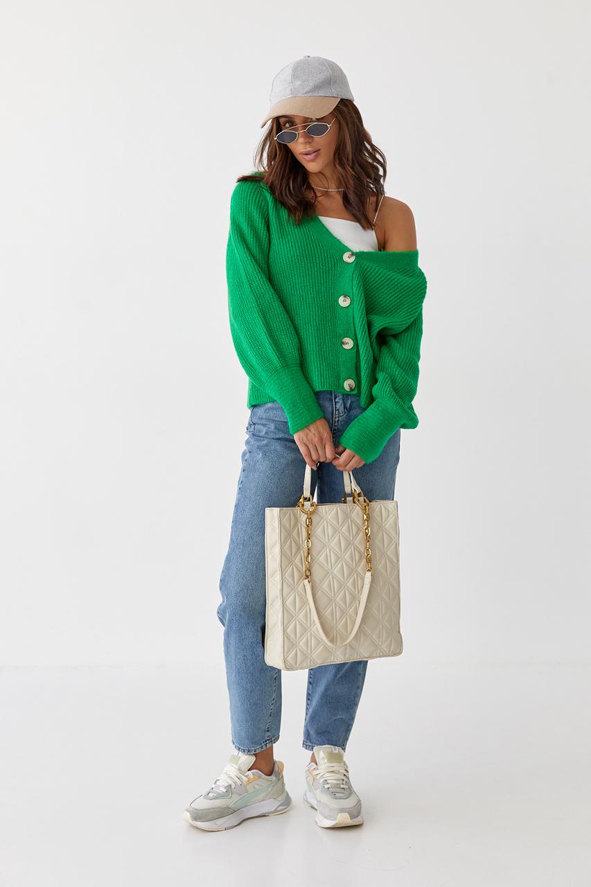 Кардиган вязаный PORTAKAL S Зеленый (9528471) - фото 3 Кардиган вязаный PORTAKAL S Зеленый (9528471) - фото 3