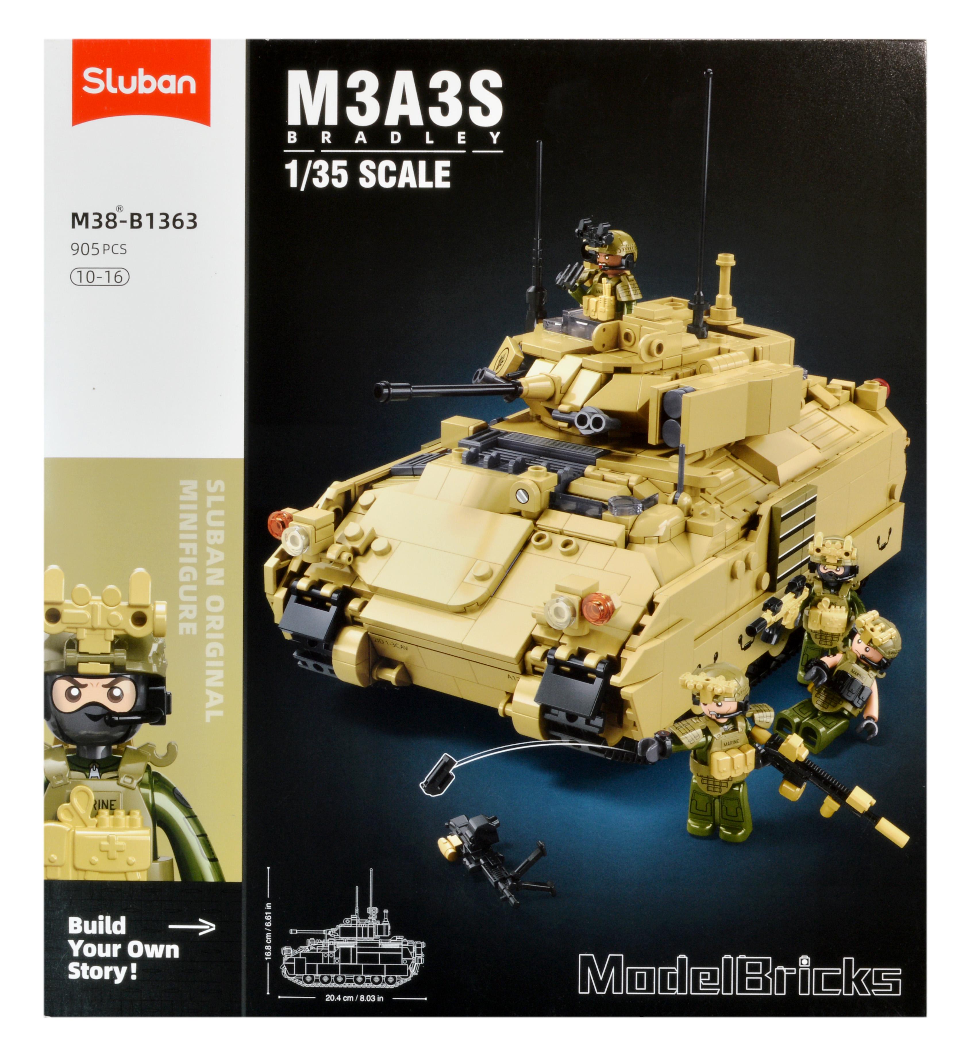 Конструктор Sluban БМП Bradley 905 дет. 4 фигурки (M3A3S)