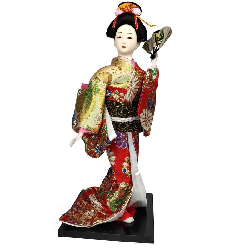 Кукла нинге Японка с веером 30 см (C1048)