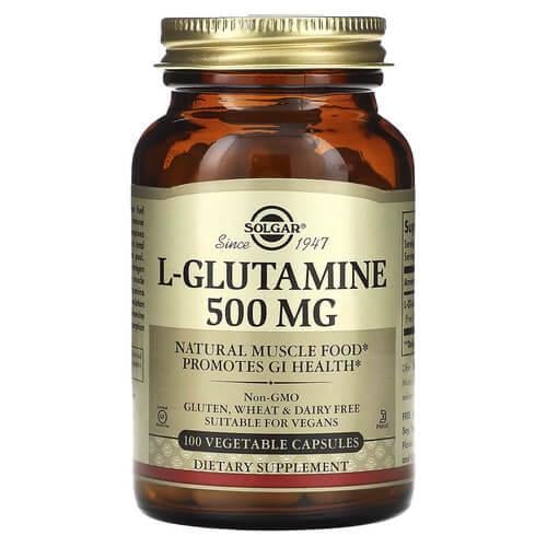 Глютамин Solgar L-Glutamine 500 мг 100 растительных капс. (SOL-01321)